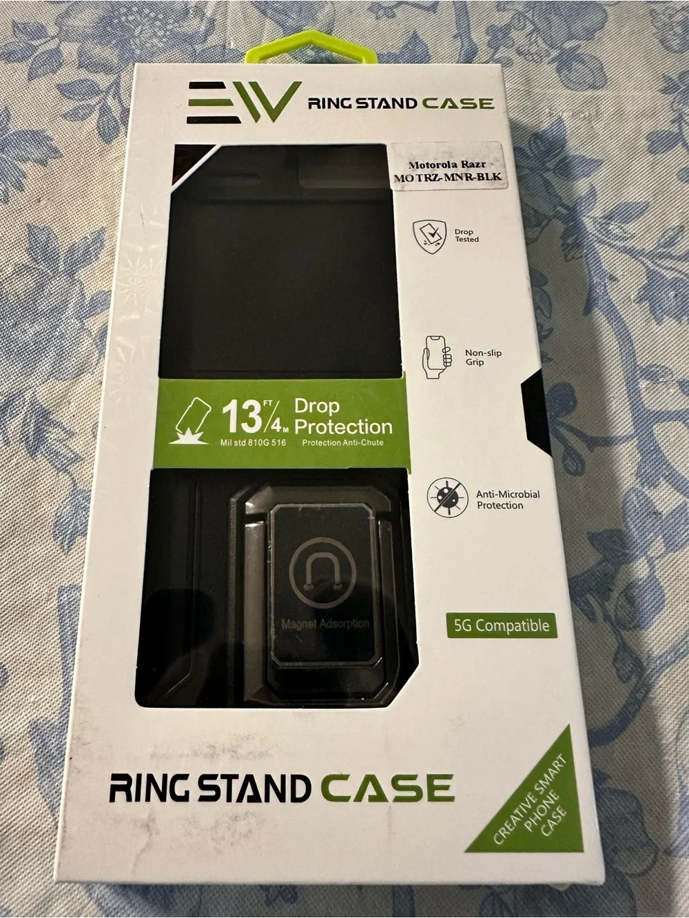 Ring Stand Case with Magnetic Ring for Motorola Razr - Black